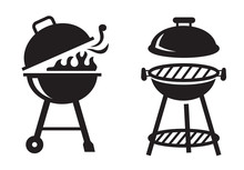Black BBQ Grill Icons