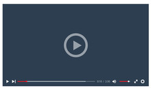 Video Player In A Flat Style. Ideal For Web Application