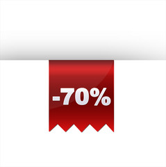 Wall Mural - Sale tape special offer sticker isolated red