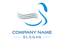  Logo Letter S Swan