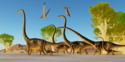 Plakat obraz dinozaur zwierzę ptak