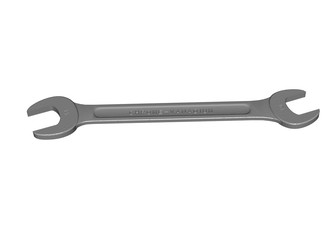 Hardware tool,chrome-vanadium wrench isolated on white