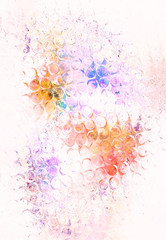 Aufkleber - Color Abstract background and glass effect,  And light circle structure.