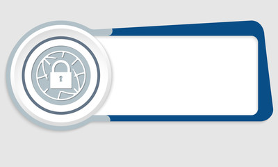 Poster - Vector abstract box for your text and globe icon with padlock