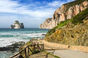 Wall Mural - Scoglio Pan di Zucchero, Masua, Sardegna, Italia