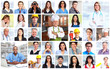 © grinny - Business people workers faces collage.