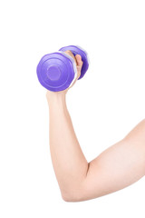 Man arm and dumbbell