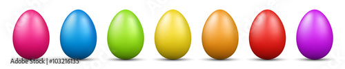 Fotomural colorful easter eggs vector graphic
