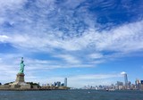 Fototapeta Nowy Jork - Statue of Liberty and the city with blue sky