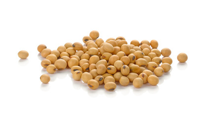 Wall Mural - Soybean isolated on white background