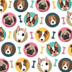 Wall Mural - Dogs pattern