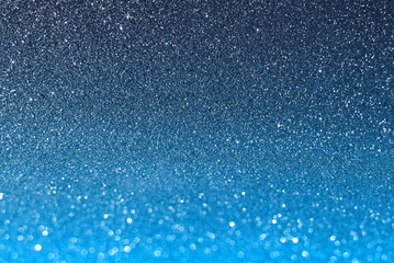 Blue glitter bokeh texture abstract background