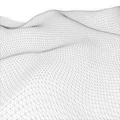 Poster - Abstract wire-frame grid. Vector illustration.