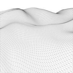 Poster - Abstract wire-frame grid. Vector illustration.