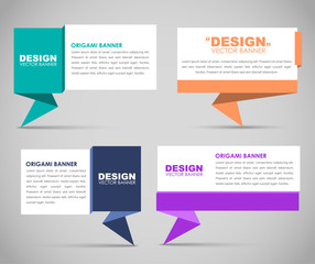 Poster - Design banners in origami style