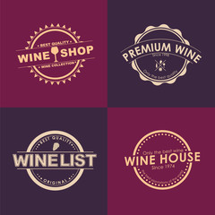 Poster - Logo Design for wine shops, cafes, restaurants