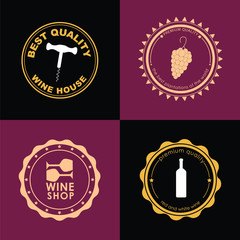 Poster - Logo Design for wine shops, cafes, restaurants