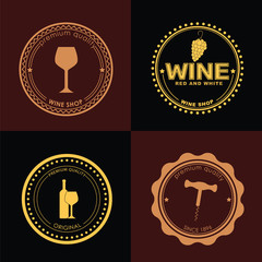 Poster - Logo Design for wine shops, cafes, restaurants