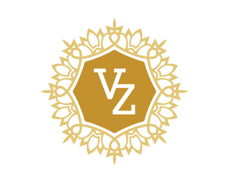VZ initial royal letter logo