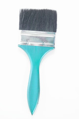 Blue Paint brushes isolated white background