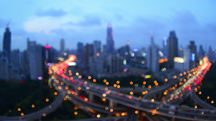 Wall Mural - Busy urban overpass, Shanghai central area