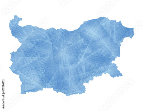 Fotografía Bulgaria blue abstract map