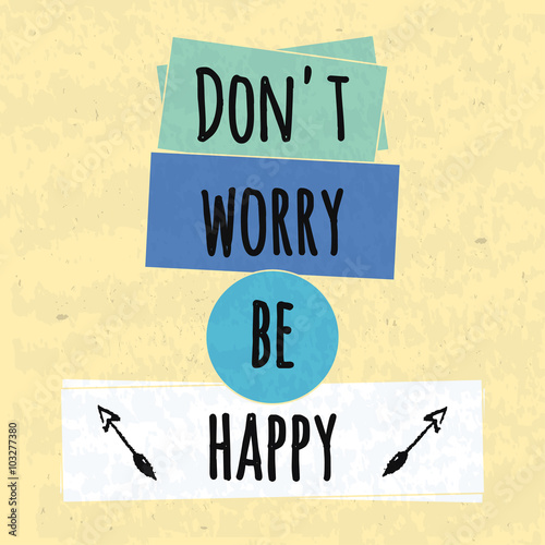 Plakat na zamówienie Colorful typographic motivational poster to raise faith in yourself and your strength. The series of business concepts on a textured background of anxiety and happiness. Vector