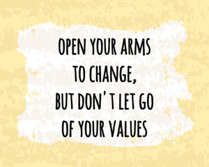 Wall Mural - Colorful typographic motivational poster of business concepts on the open arms. Vector