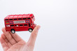  London Bus in hand