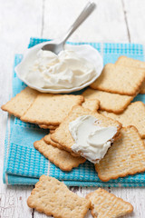 Poster - crackers and cream cheese