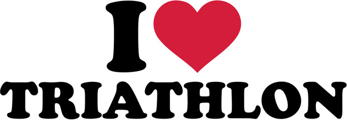 Sticker - I love triathlon