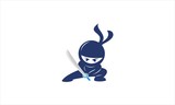Blue Saber Ninja Logo