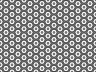 Wall Mural - honeycomb seamless pattern. hexagonal cell texture. black grid on white background. hexagon grille. 