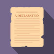 Declaration flat icon