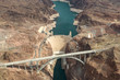 Hoover Dam Aerial View. Aerial view of the Colorado River Bridge and the Hoover Dam in Nevada, Arizona, USA.