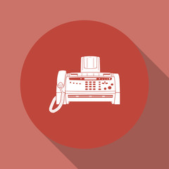 Wall Mural - Fax machine. Flat design style.