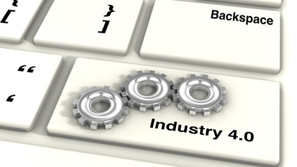 Wall Mural - Industry 4.0 keyboard