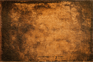 Wall Mural - background old brown leather texture closeup