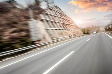 Wall Mural - motion blur of the highway road