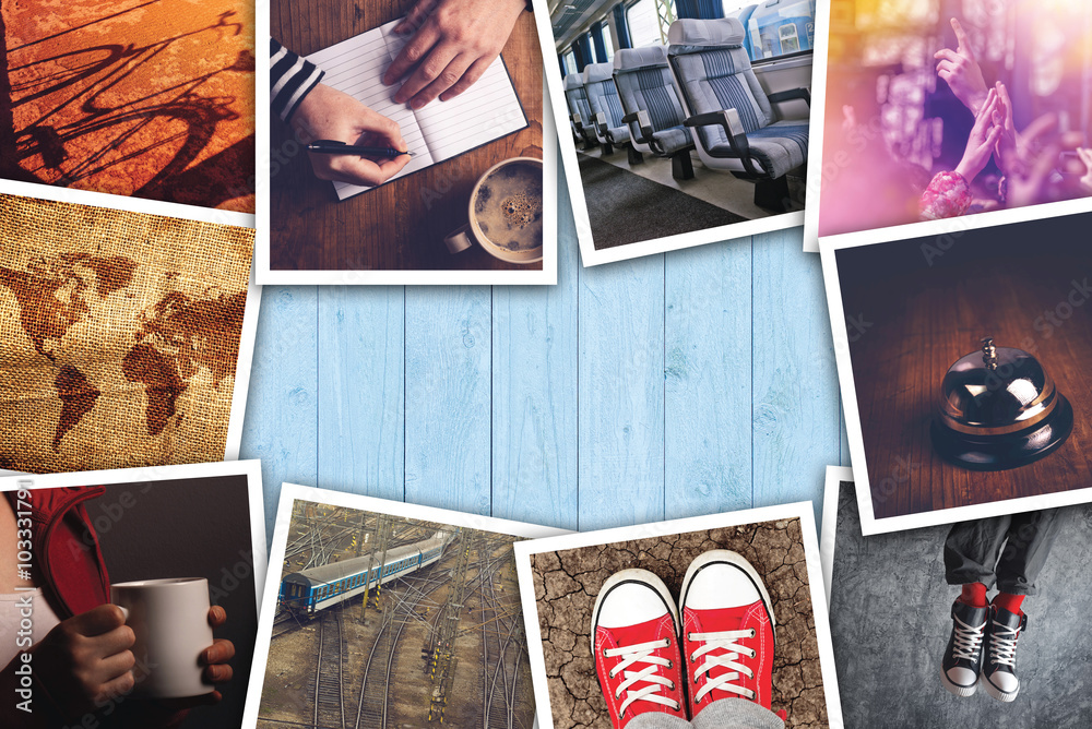 Urban youth lifestyle photo collage - obrazy, fototapety, plakaty 