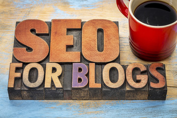 Canvas Print - seo for blogs in wood type