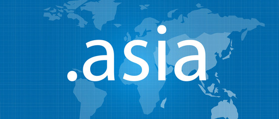 Poster - dot .asia map blue vector domain concept