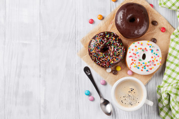 Wall Mural - Donuts and coffee