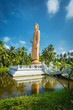 Sri Lanka. Hikkaduwa. The obelisk in memory of the Buddha died during the tsunami