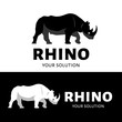 Vector logo Rhino. Brand logo in the shape of a Rhino