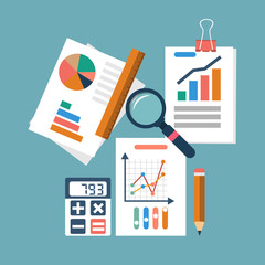 Wall Mural - Financial accounting concept. organization process, analytics