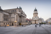 French Cathedral (Franzoesischer Dom) And Konzerthaus Located On The Gendarmenmarkt In Berlin, Germany, Europe
