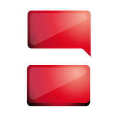 Poster - Blank web button red