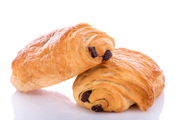 Wall Mural - Fresh chocolate croissants