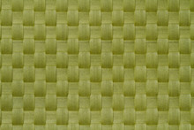 Background Of Texture Green Basket Weave Pattern.